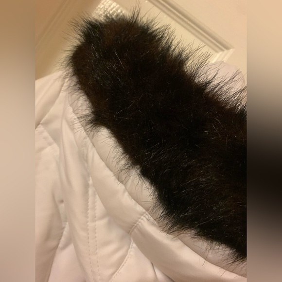 Calvin Klein Duck Down Faux Fur Coat - Picture 2 of 10
